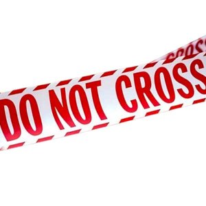 Professional Fire Barrier Tape - Red/White 'Fire Do Not Cross' Marking