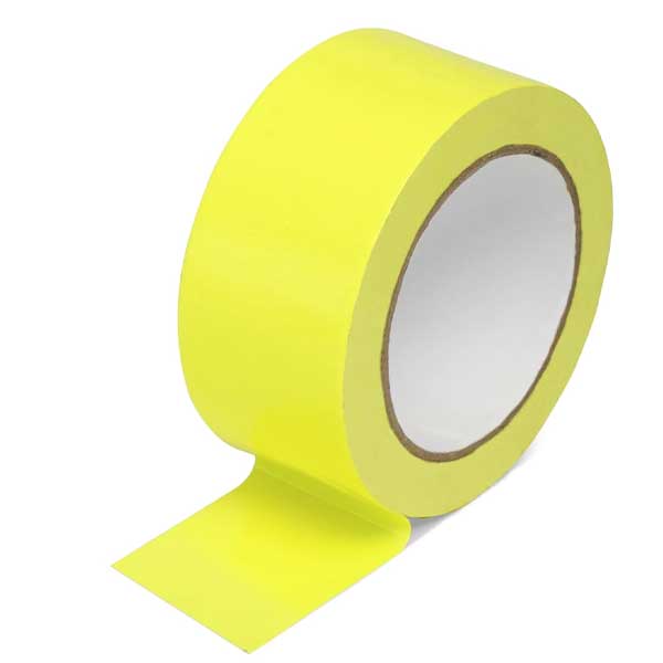 Yellow Hi Vis Fluorescent Adhesive Cloth Tape 